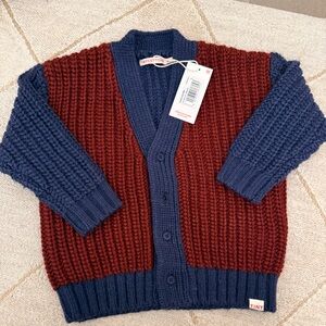 Tinycottons Kids' Red and Blue Sweater